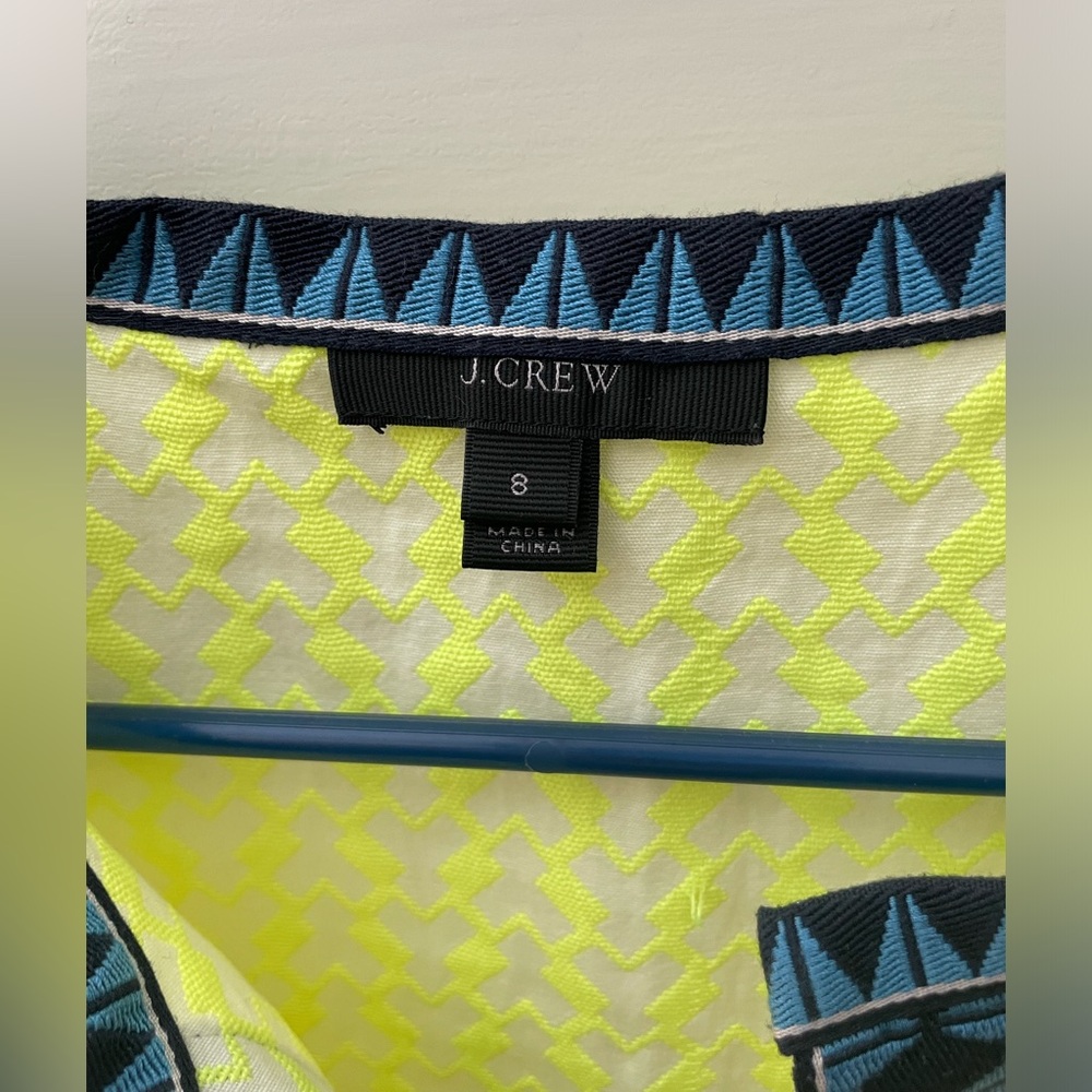 J Crew Yellow Patterned Shift Dress - image 4